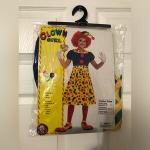 Clown Girl Halloween Costume Girls size 8-10